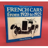 French Cars from 1920 to 1925