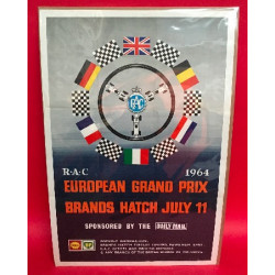 RAC European Grand Prix Brands Hatch 1964 Official Race Poster