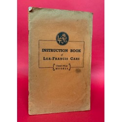 Instruction Book of Lea-Francis Cars 12 and 14 hp Model