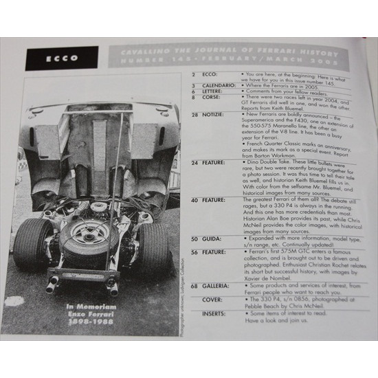 Cavallino Magazine No 145 Febuary / March 2005 Cavallino Magazine No 145 Febuary / March 2005