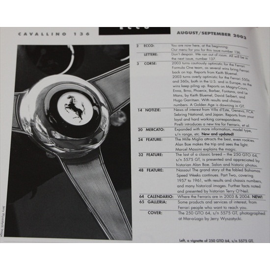 Cavallino Magazine No 136  August / September  2003