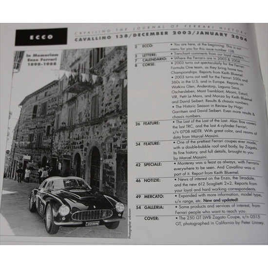 Cavallino Magazine No 138  December / January  2003 / 2004