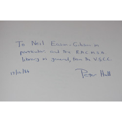 Vintage Sport-Car Club Golden Jubilee Book 1934-1984.Signed by Peter Hull Vintage Sport-Car Club Golden Jubilee Book 1934-1984.Signed by Peter Hull