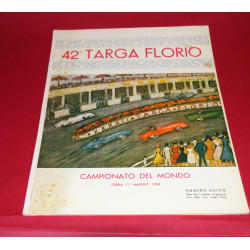 42a Targa Florio Programme Campionato Del Mondo Cerda 11 Maggio 1958 Reprint