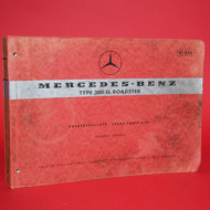Mercedes-Benz Type 300 SL Roadster Spare Parts List Edition C