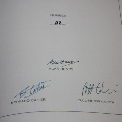 Autocourse 50 Years of World Championship Grand Prix Motor Racing - Signed by Alan Henry, Bernard Cahier & Paul-Henri Cahier